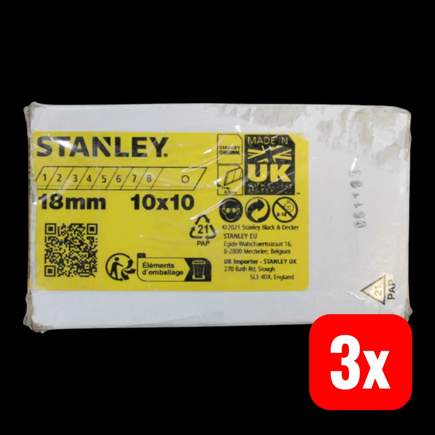 B-Ware Stanley 1 11 301 Abbrechklingen 18mm Klinge 10 Spender Mit Je 10 Klingen 3 Sets - 3253561113017