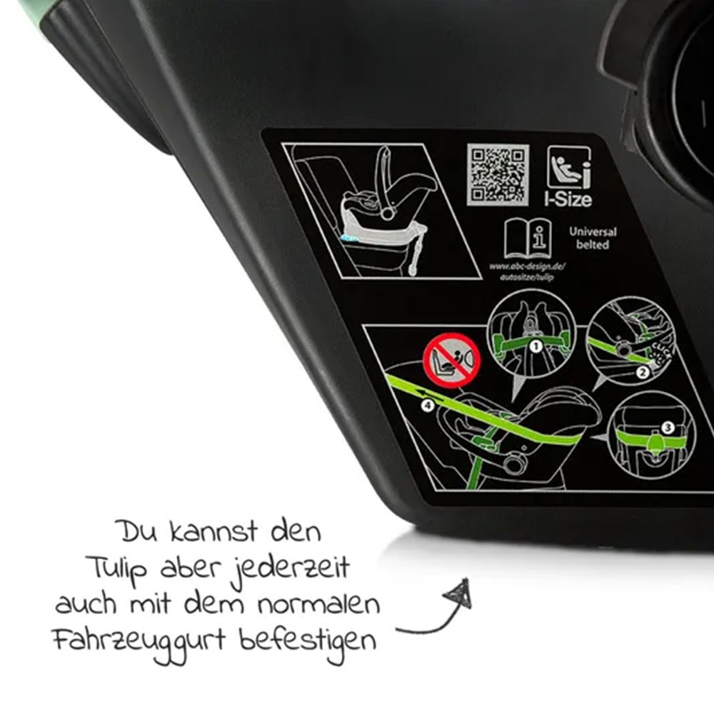 B-Ware Abc Design Babyschale Autositz Tulip Inkl. Zusatzverdeck I Size Diamond Herb979 - 4045875070150