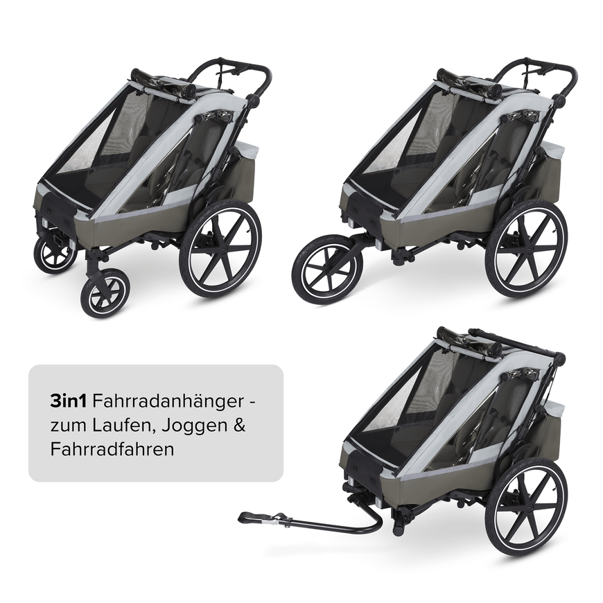 B-Ware Abc Design Fahrradanhänger Tour Olive Anhänger Radanhänger Fahrrad Rad Kinder871