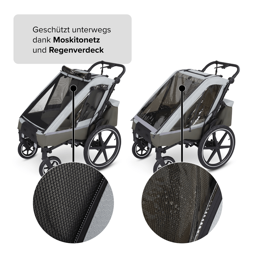 B-Ware Abc Design Fahrradanhänger Tour Olive Anhänger Radanhänger Fahrrad Rad Kinder928