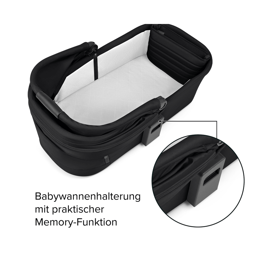 Abc Design Babywanne Tragetasche Kinderwagen Cozy Cloud Matratze Schwarz Ink B-Ware