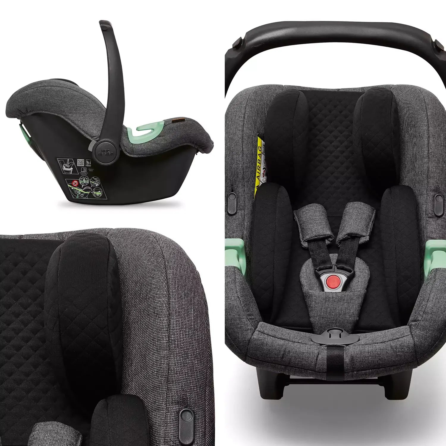 B-Ware Abc Design Babyschale Autositz Tulip Diamond Asphalt Gruppe 0 Plus Kindersitz - 4045875095849