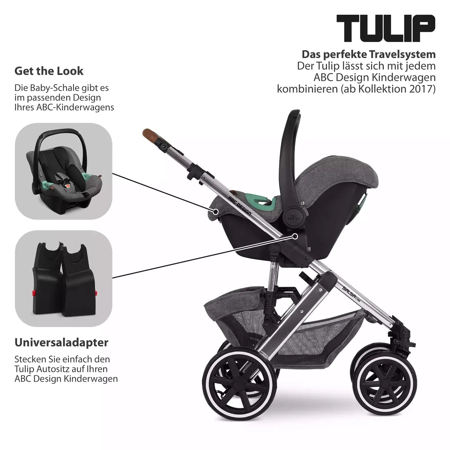 B-Ware Abc Design Babyschale Autositz Tulip Diamond Asphalt Gruppe 0 Plus Kindersitz - 4045875095849
