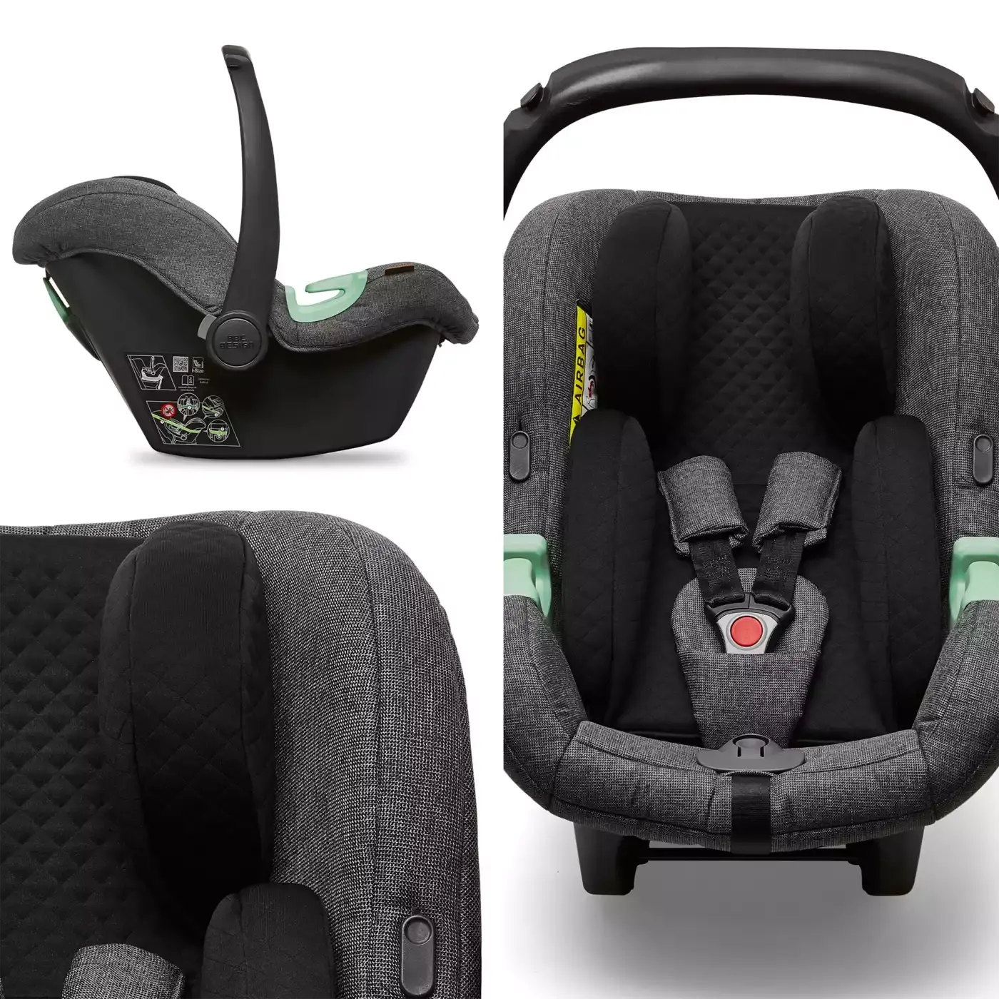 B-Ware Abc Design Babyschale Autositz Tulip Diamond Asphalt Gruppe 0 Plus Kindersitz - 4045875095849