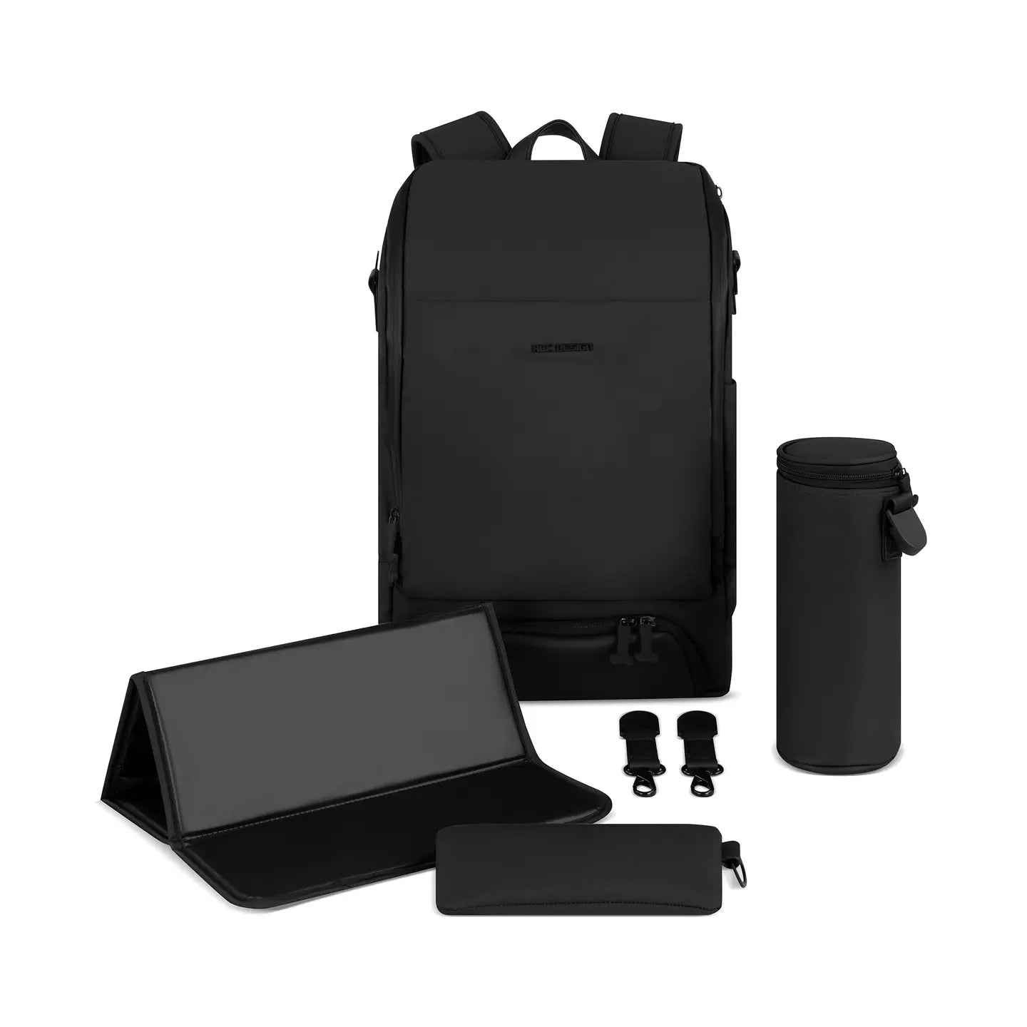 B-Ware Abc Design Rucksack Tasche Wickelrucksack Schwarz Polyester Kinderwagen 44x30x17 - 4045875364525