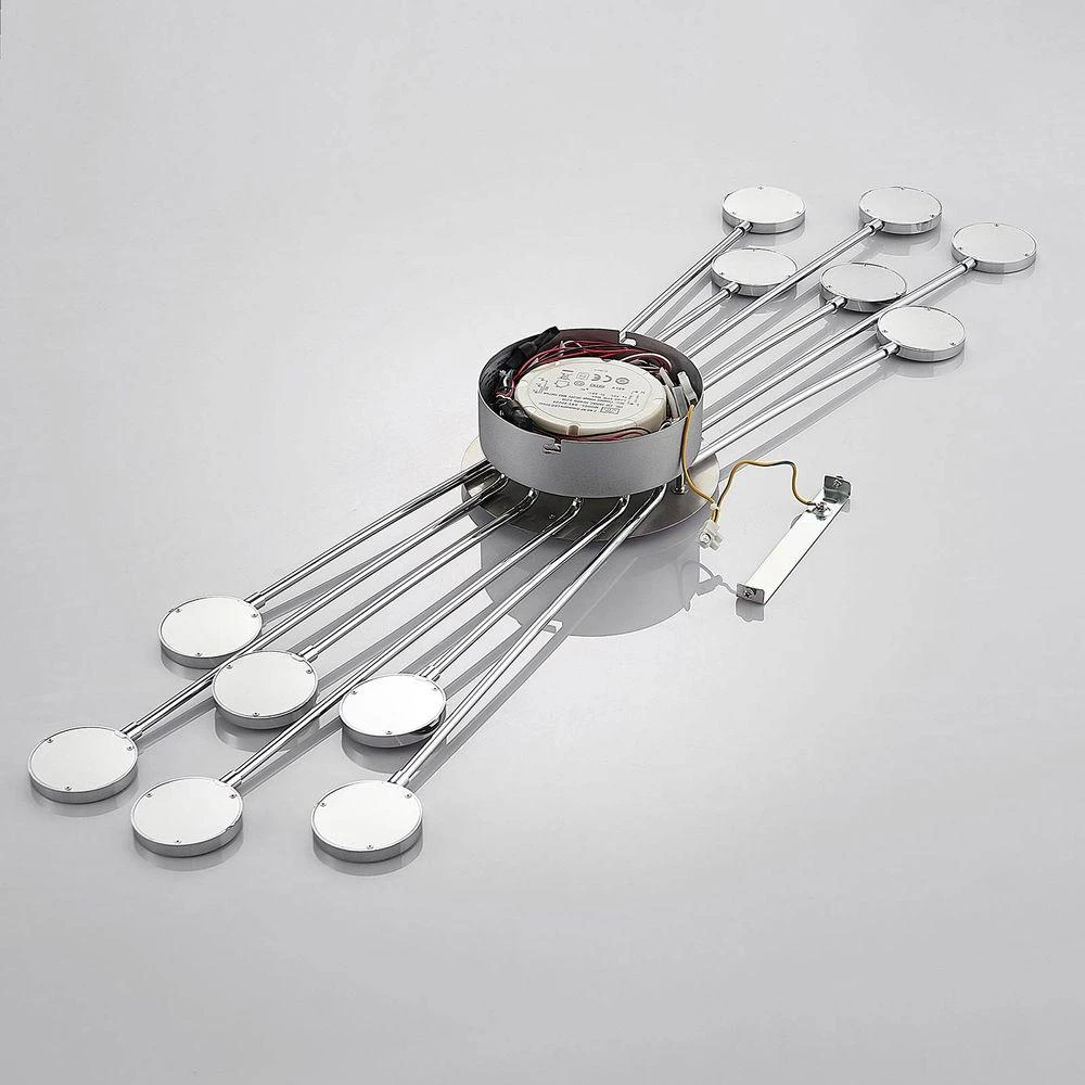 B-Ware Lindby Deckenlampe Deckenleuchte Led Fernbedienung Chrom Weiß Dimmbar Meru