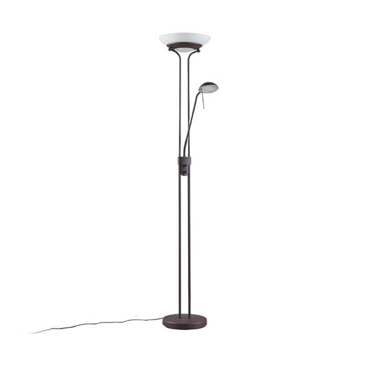 Lindby Yveta rostfarbener LED-Deckenfluter Standleuchte Stehlampe mit Dimmer