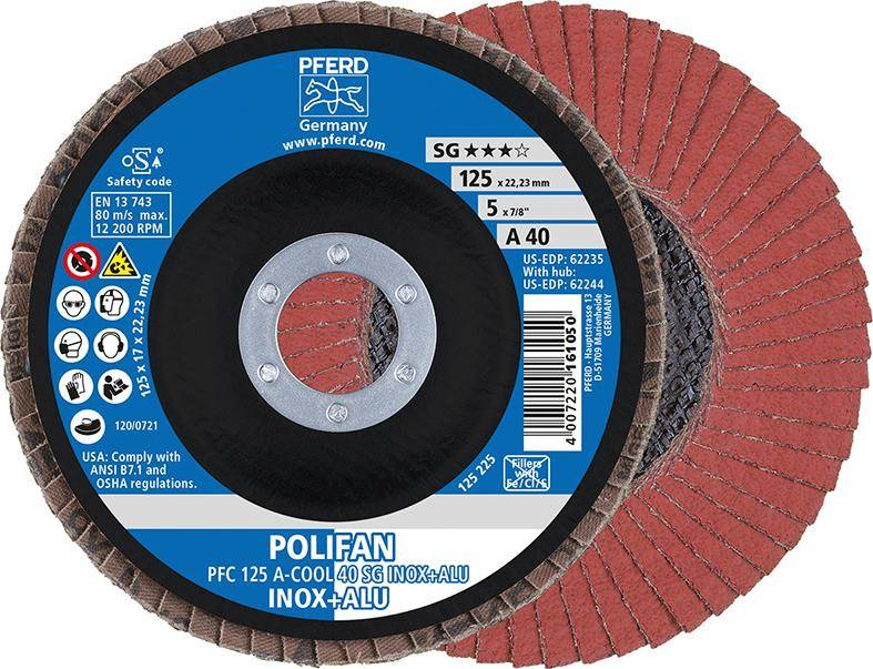 Pferd 67656125 A Cool Sg Inox + Alu Fächerschleifscheibe Schleifscheibe B-Ware - 4007220232934
