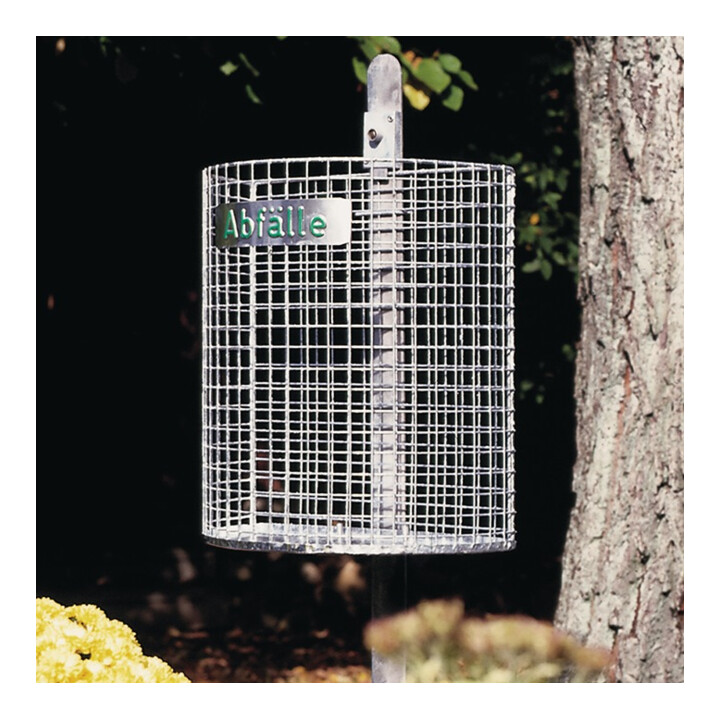 B-Ware Abfallkorb Drahtgitter Korb 27l Verzinkt Gelochter Boden H400x B430x T210mm - 4054773018225