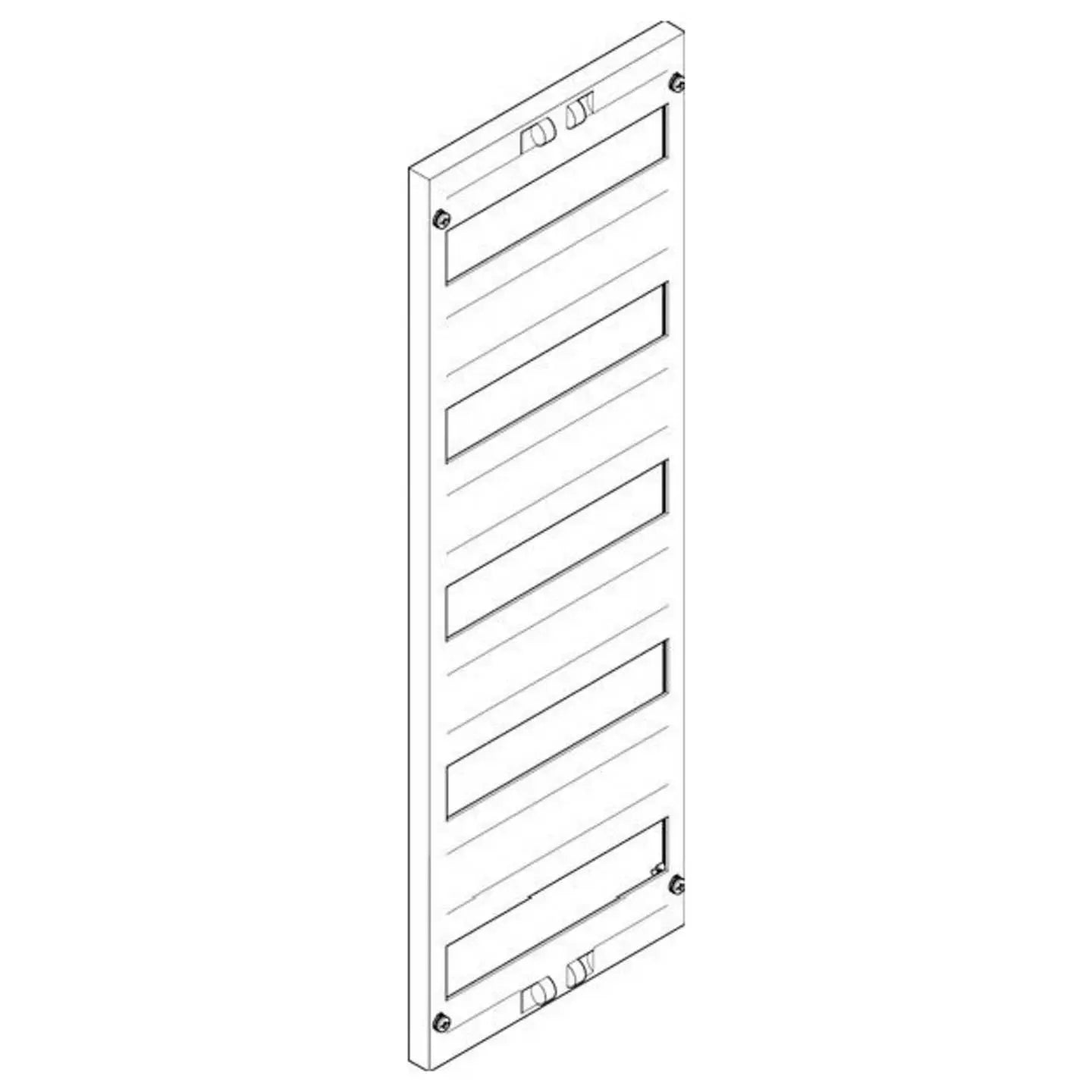 B-Ware Abn Abdeckplatte Blende Offen Feldbreite 1 Reiheneinheit 5 Re Weiß Kunststoff - 4015153592698