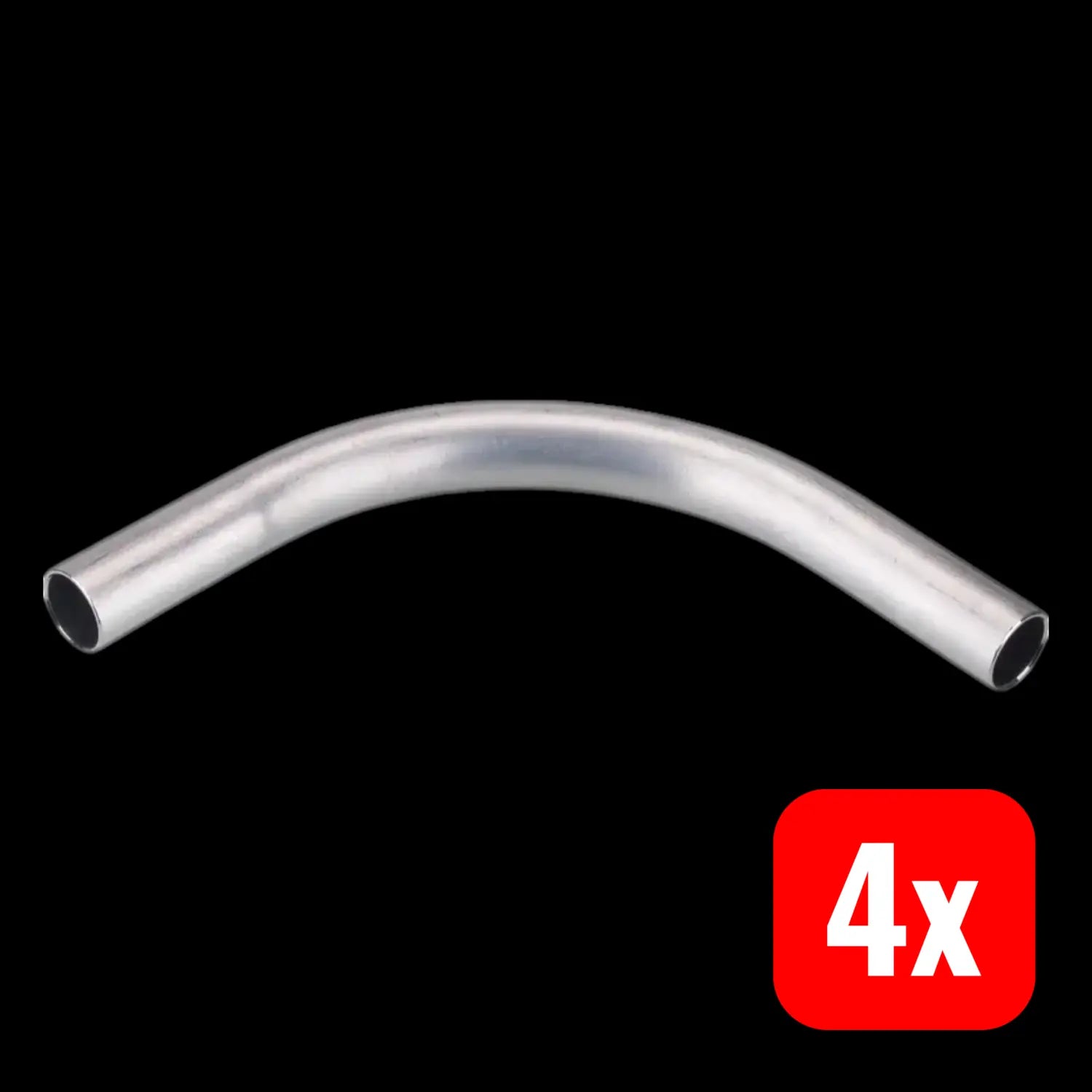 B-Ware Fränkische Abs E 25 Aluminium Steckbogen Rohrbogen Verbindung Silber 4 Stück - 4013960176223