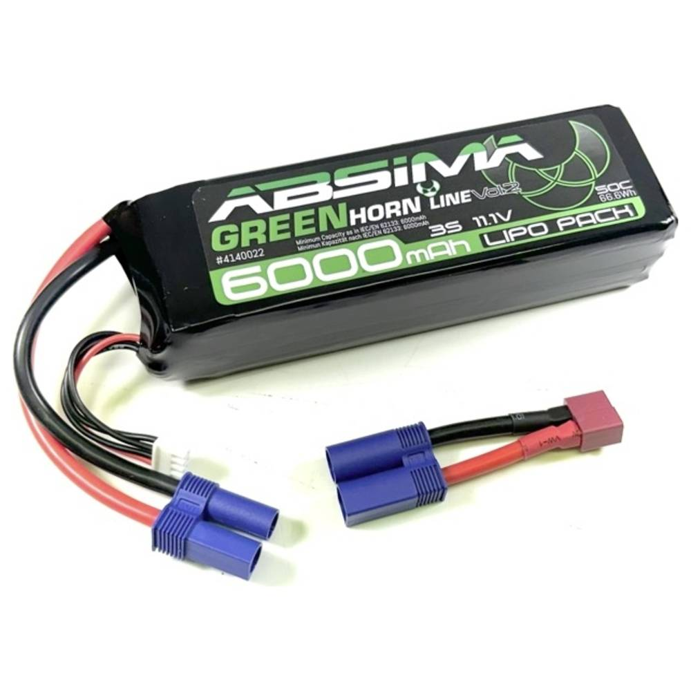 Absima Modellbau Akkupack 11.1 V 6000 M Ah Zellen Zahl: 3 50 C Modellbau Akku B-Ware - 4250650959661