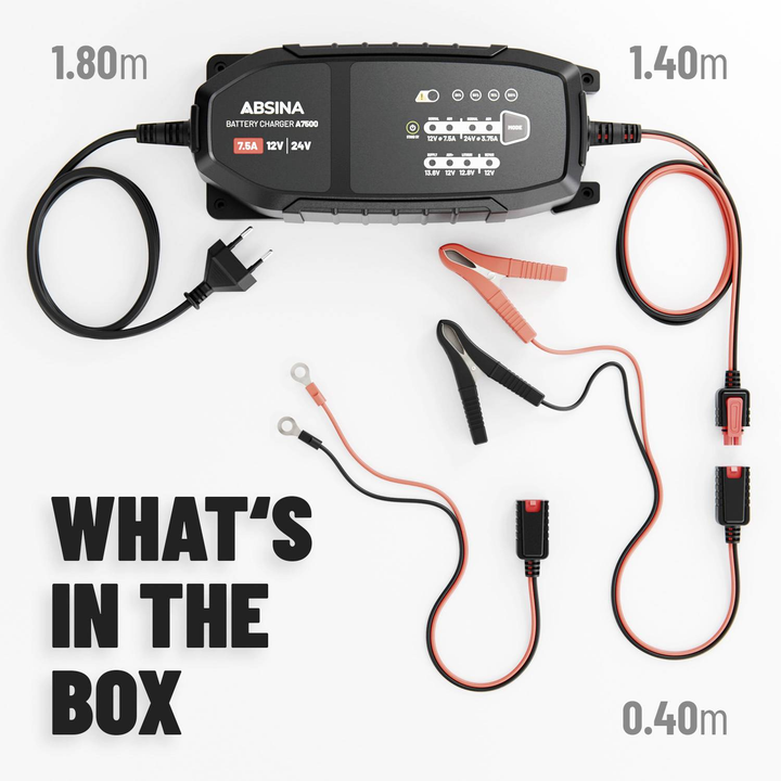 Absina 301015 12 V 24 V 7.5 A Automatikladegerät Batterieladegerät B-Ware
