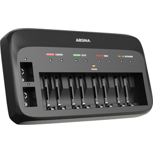 B-Ware Absina 301003 Schnellladegerät Ladegerät Ni Mh Ni Cd 9 V Block Micro Aaa Mignon Aa