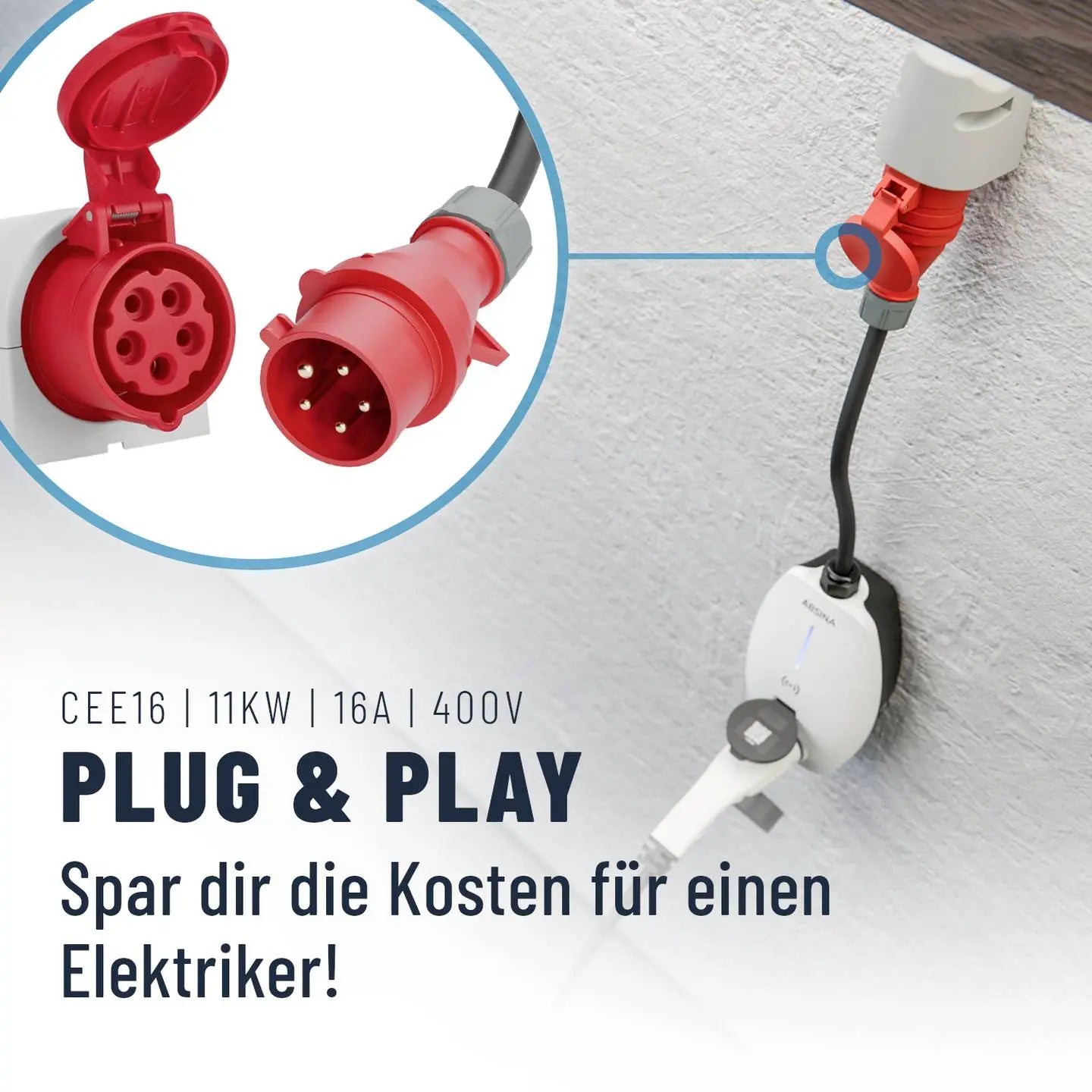 D-Ware Absina Wallbox 11k W Mode3 Ladestation Heimladestation Elektroauto Defektware - 4260368689941