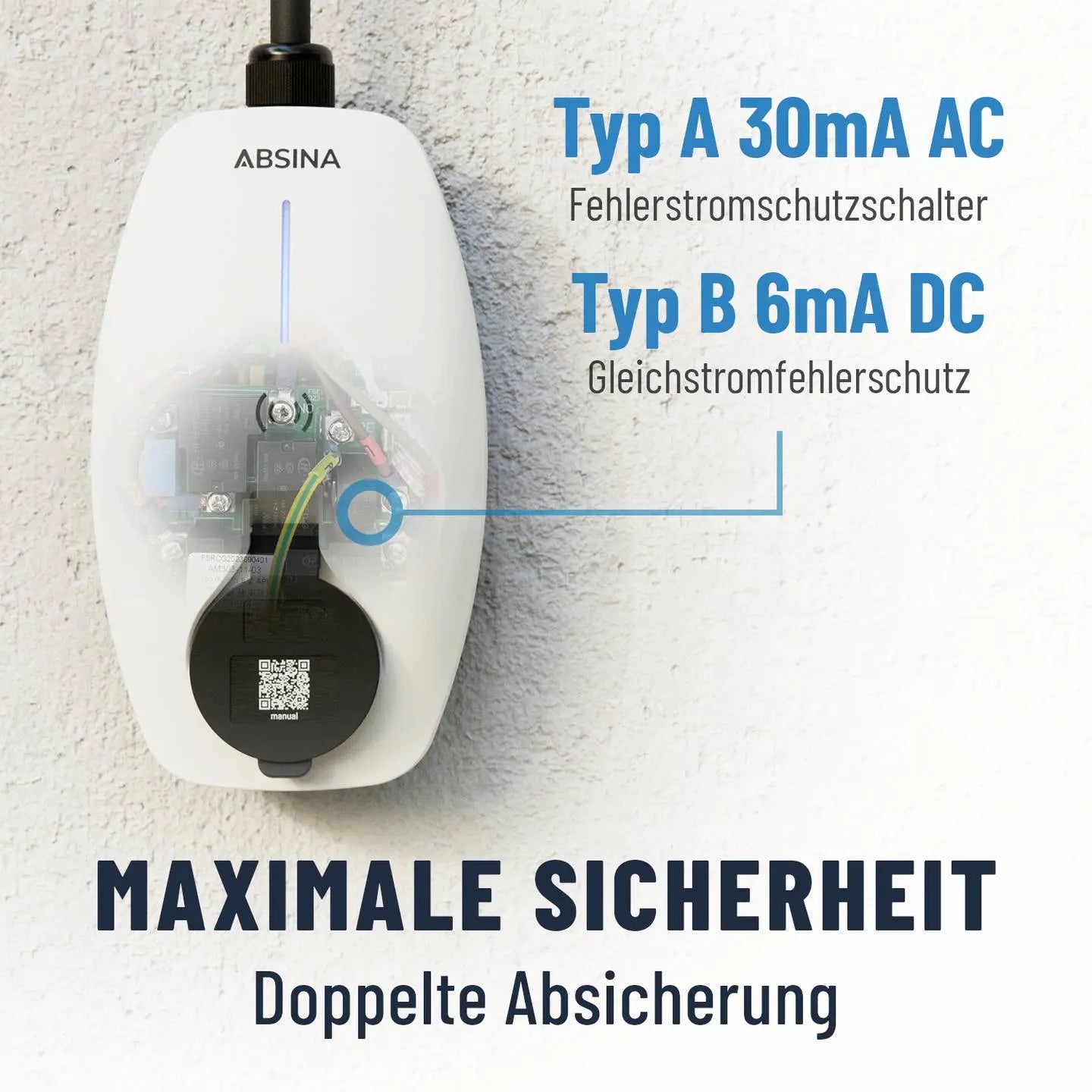 D-Ware Absina Wallbox 11k W Mode3 Ladestation Heimladestation Elektroauto Defektware - 4260368689941