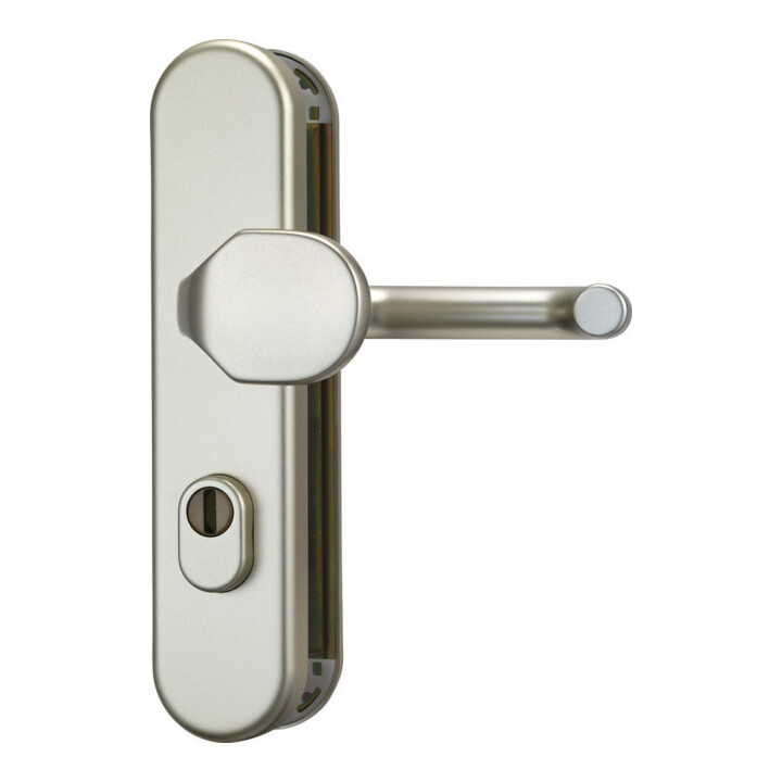 Abus Wechselgarnitur Schutzbeschlag Wohnungstür Neusilber Langschild   B-Ware - 4003318374036