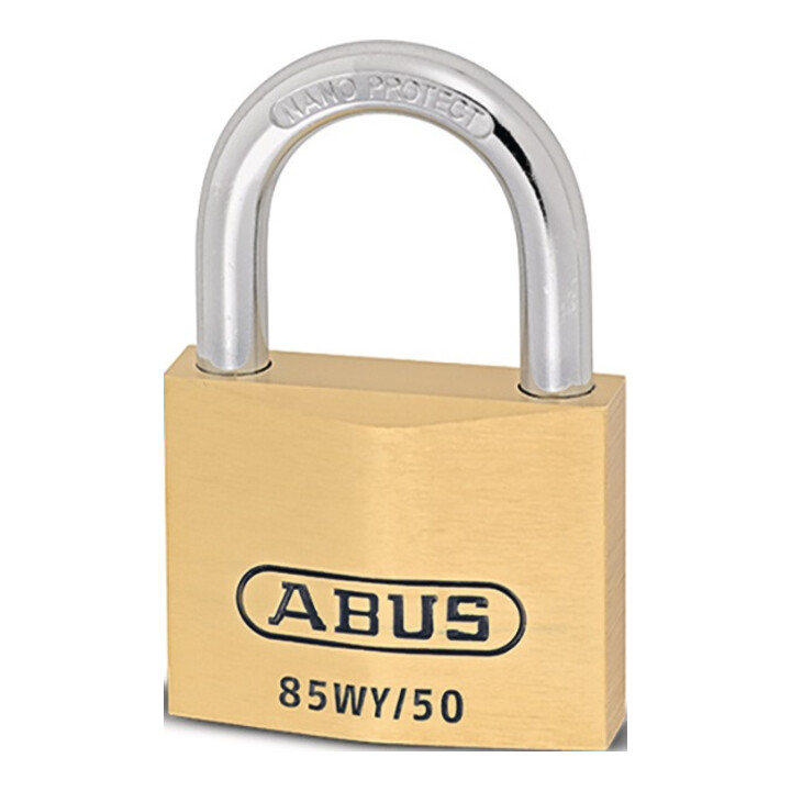 B-Ware Abus Zylindervorhangschloss Vorhängeschloss Messing 50mm Sicherungskarte 85 Wy50 - 4003318796555