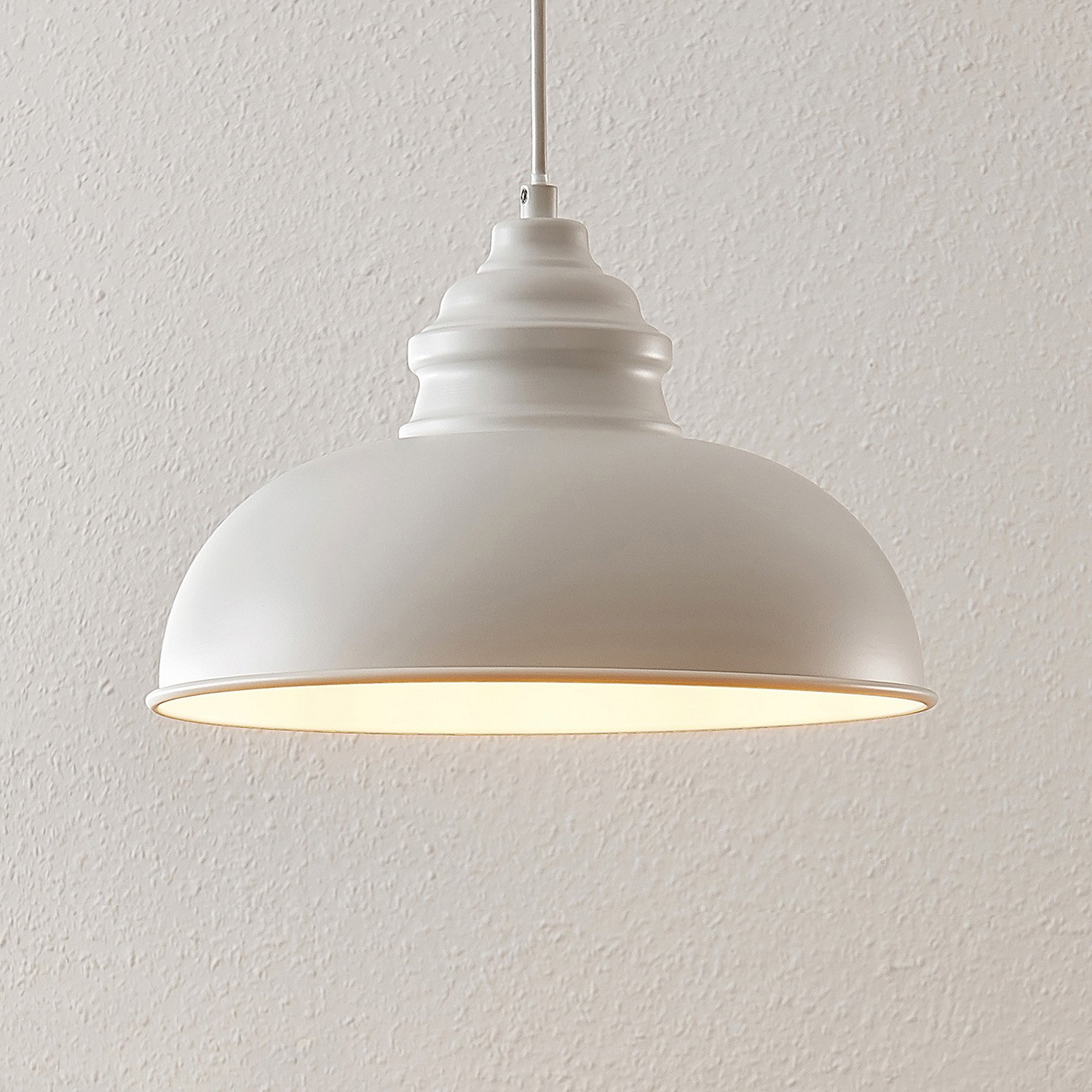 B-Ware Lindby Cliona Hängeleuchte Deckenlampe Pendelleuchte Lampe Leuchte E27 Weiß