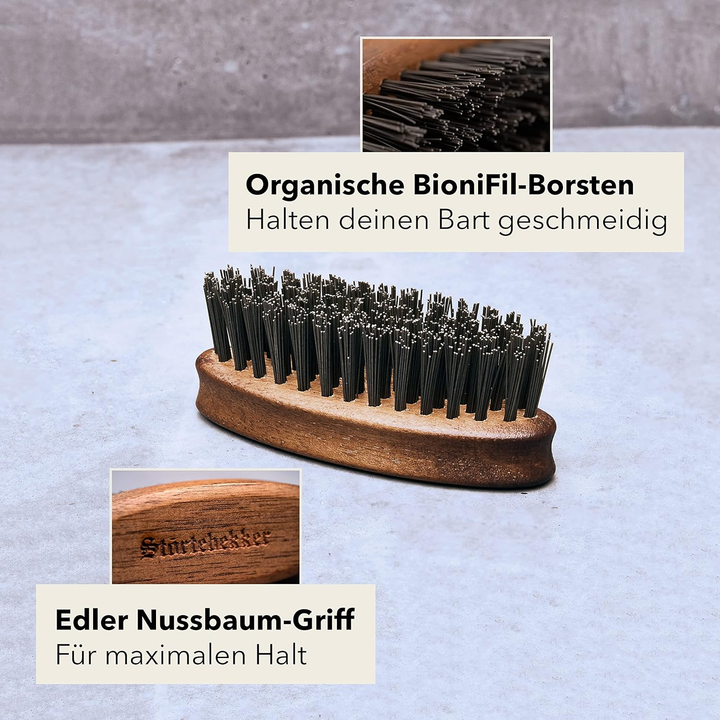 Störtebekker Premium Bartbürste Made in Germany Bartkamm Bartpflege BioniFil