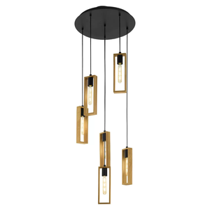 B-Ware Eglo Pendellampe Littleton Sechsflammig Pendelleuchte Lampe Leuchte Spot Licht