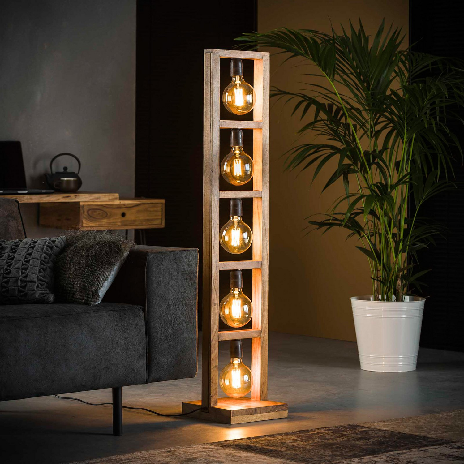 Stehleuchte Zillerbach Höhe 135 Cm Fünfflammig Stehlampe Lampe Leuchte Spot B-Ware