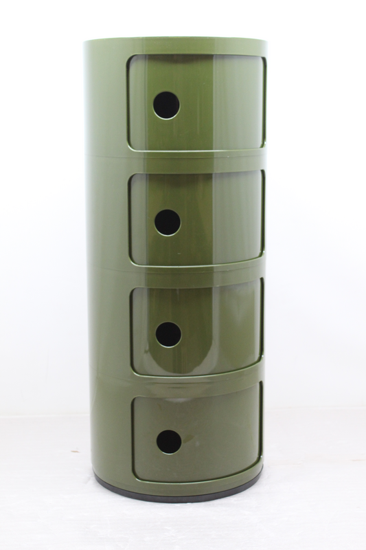Table d'appoint Kartell Componibili 4985, boîte verte, conteneur de rangement