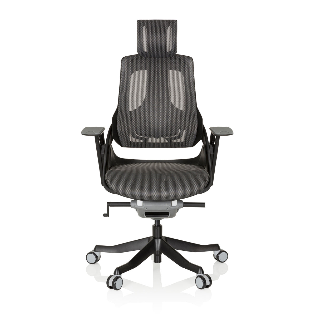 hjh OFFICE Bürostuhl SPEKTRE BLACK Netzstoff Armlehnen höhenverstellbar grau - 4251084667948