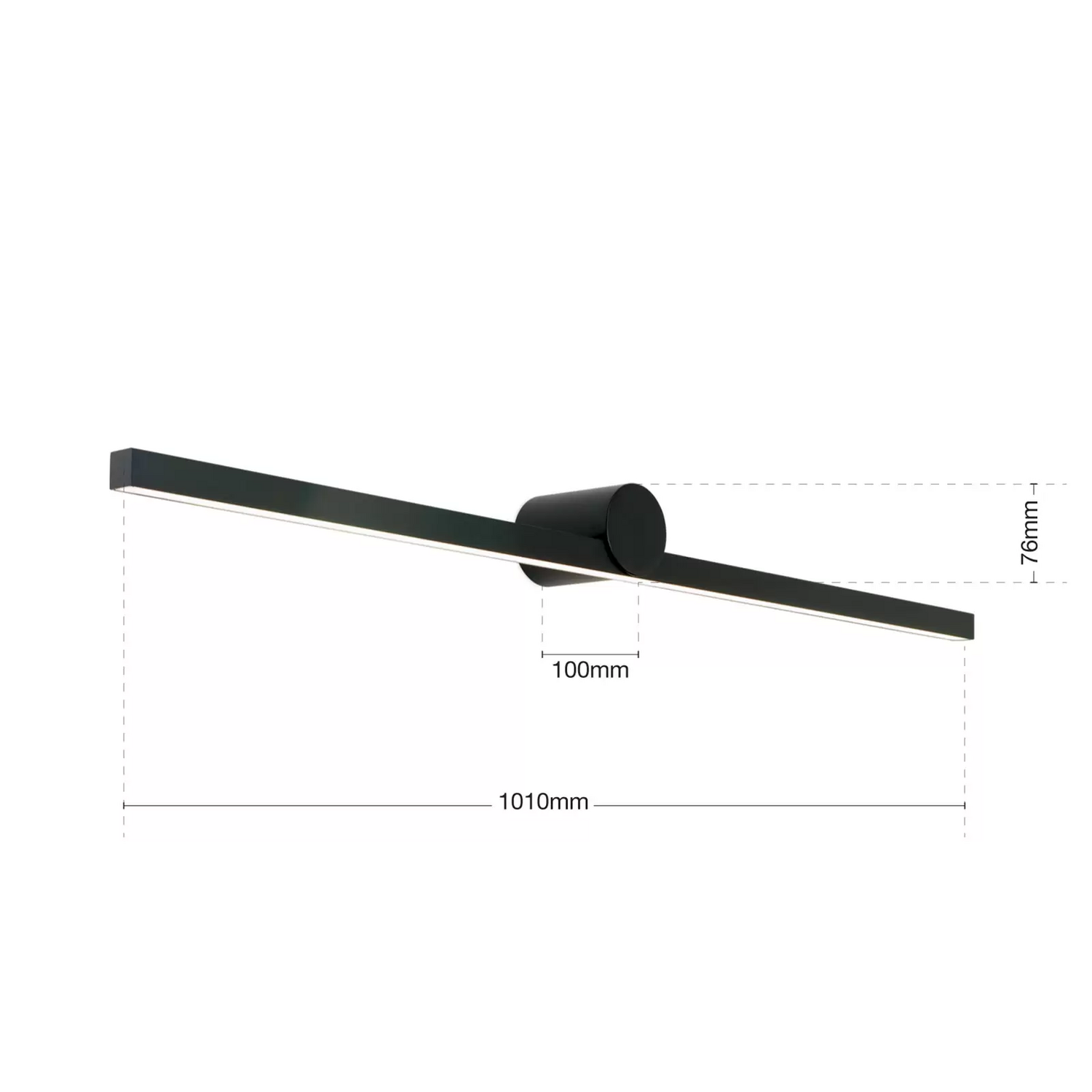 B-Ware Led Spiegelleuchte Beauty Breite 101 Cm Schwarz Lampe Leuchte Wandspiegel Licht