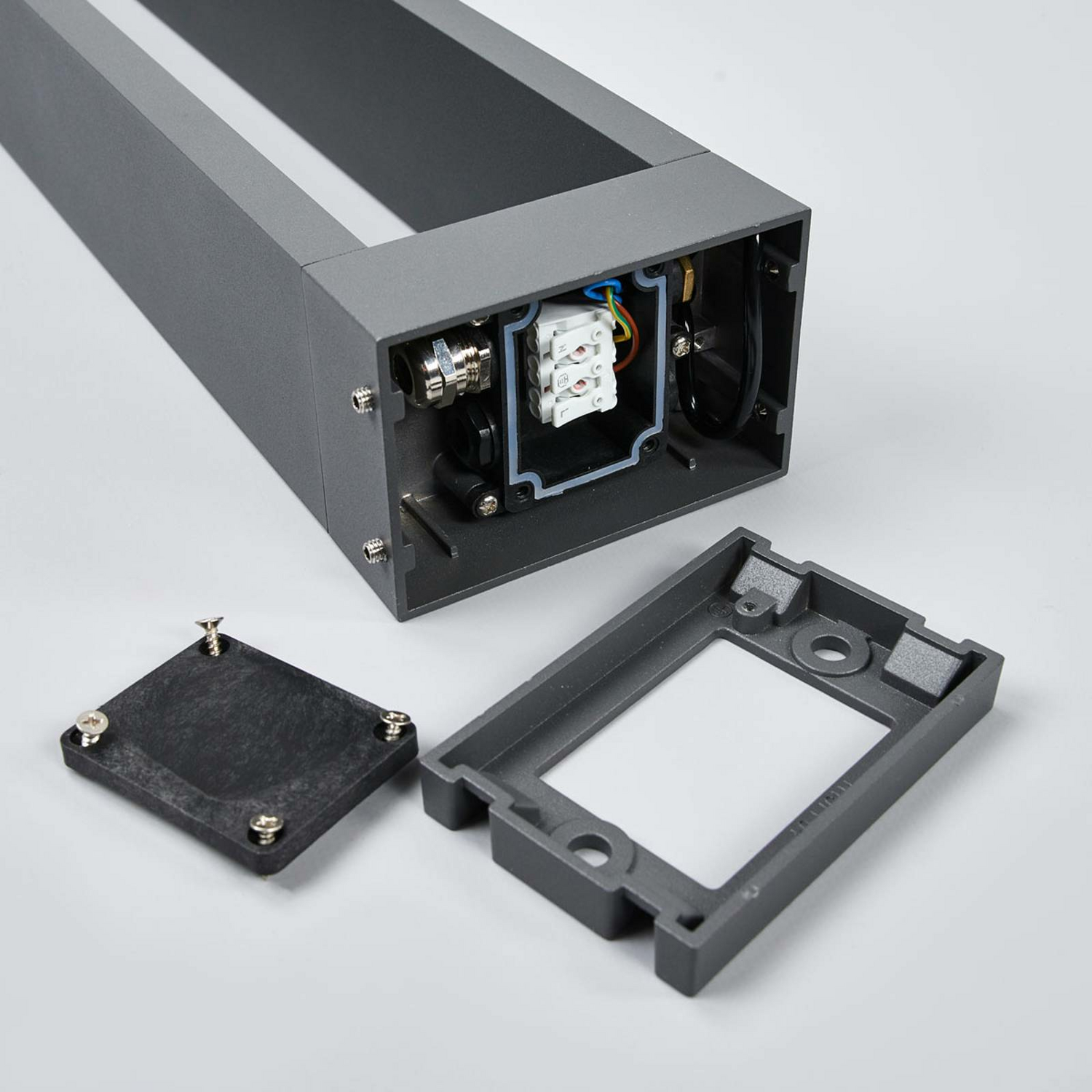 B-Ware Lucande Eckige Led Pollerleuchte Jupp Wegeleuchte Wegelampe Leuchte 90 Cm Grau