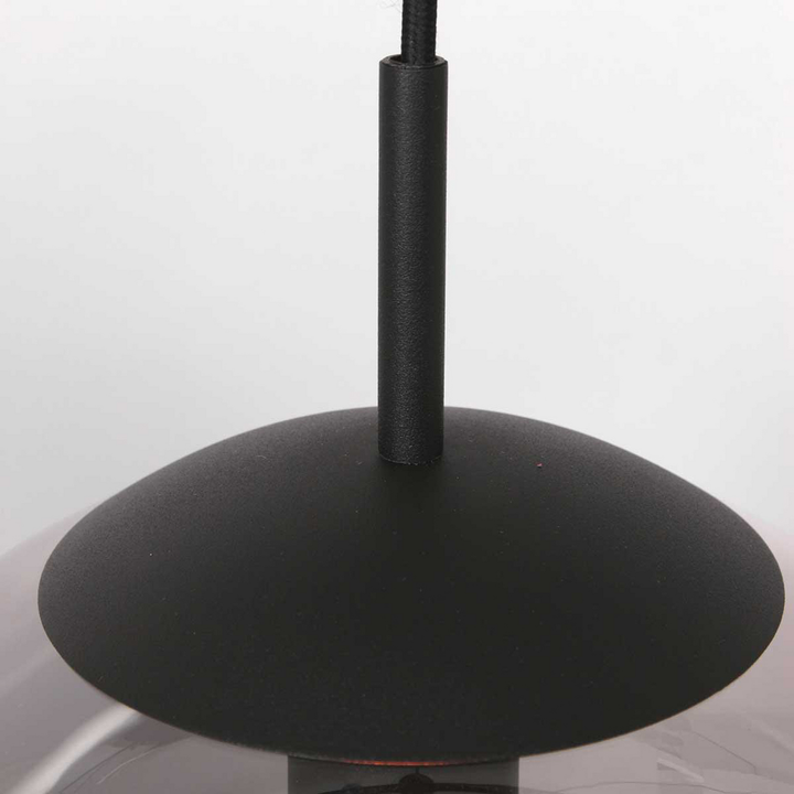 Steinhauer Hängeleuchte Bollique Schwarz ø 25 Cm Glas Kugel Deckenlampe Lampe797 B-Ware
