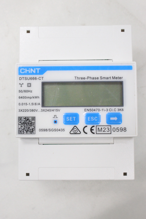 Compteur triphasé numérique Chint, compteur d'énergie, compteur d'électricité, appareil de mesure G Dtsu666, produit d'occasion
