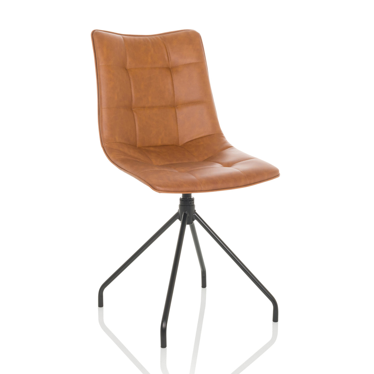 hjh OFFICE Besucherstuhl TARVISO PU braun Stuhl Kunstleder drehbar bequem - 4064323037095