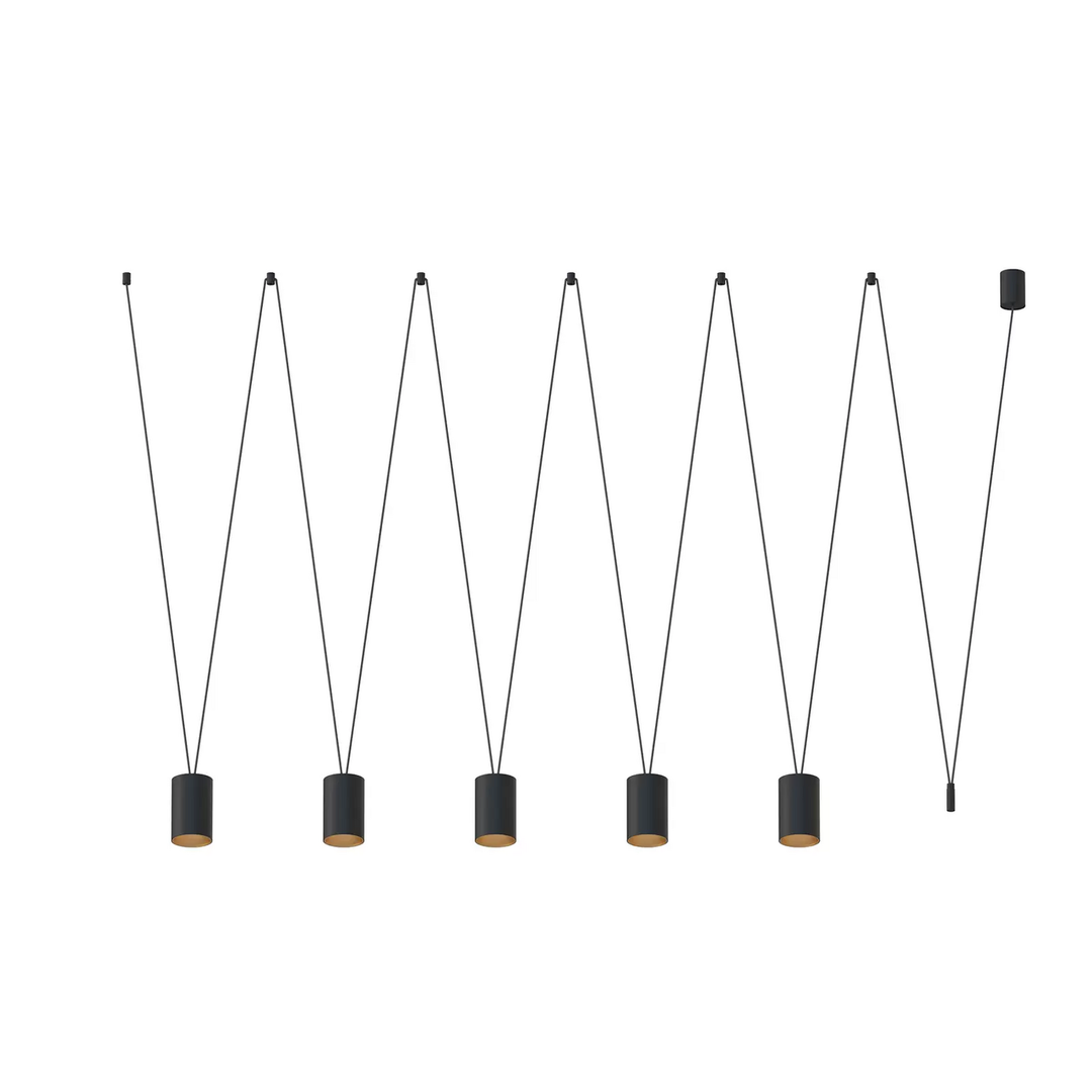 Nowodvorski Lighting Hängeleuchte More Tone Deckenlampe Schwarz Gold Fünfflammig B-Ware - 5903139781794