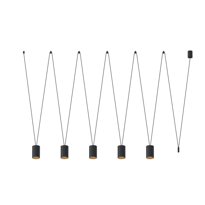Nowodvorski Lighting Hängeleuchte More Tone Deckenlampe Schwarz Gold Fünfflammig B-Ware - 5903139781794