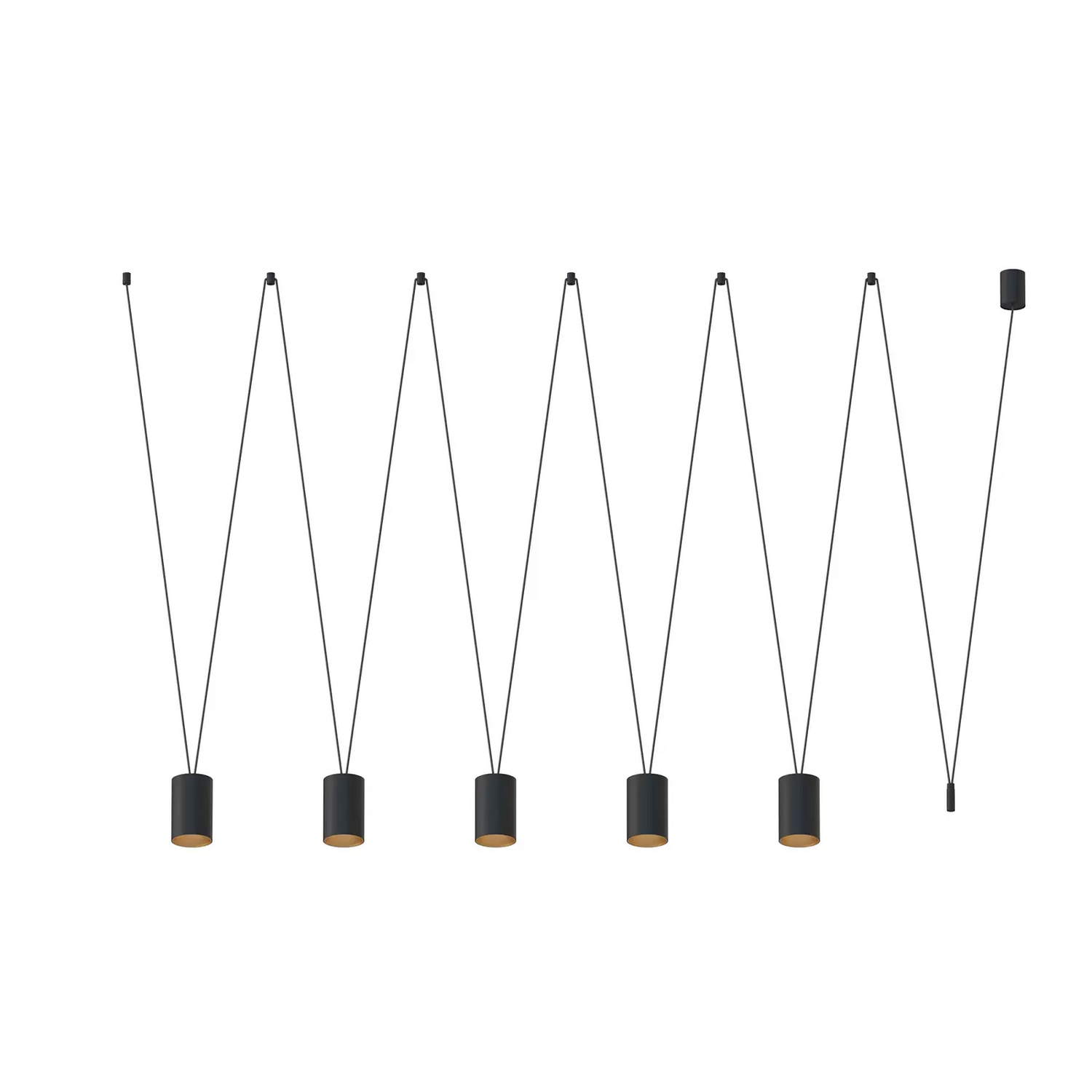 B-Ware Nowodvorski Lighting Hängeleuchte More Tone Deckenlampe Schwarz Gold Fünfflammig