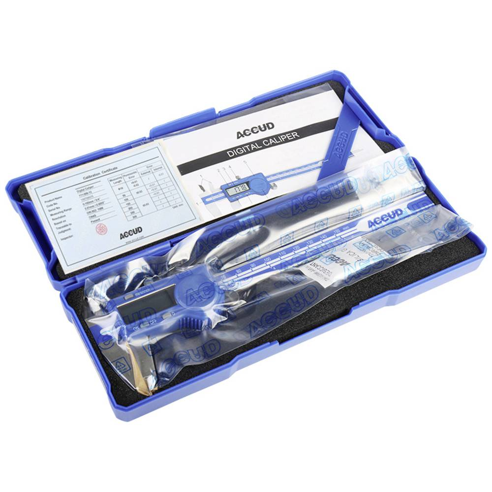 B-Ware Accud Digitaler Messschieber Schublehre 200 Mm Edelstahl Messwerkzeug 1601075 - 4016139328836