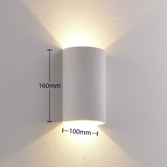 Lindby LED-Wandleuchte Lampe Leuchte Wandleuchte Jenke Licht Flurlampe Gips weiß