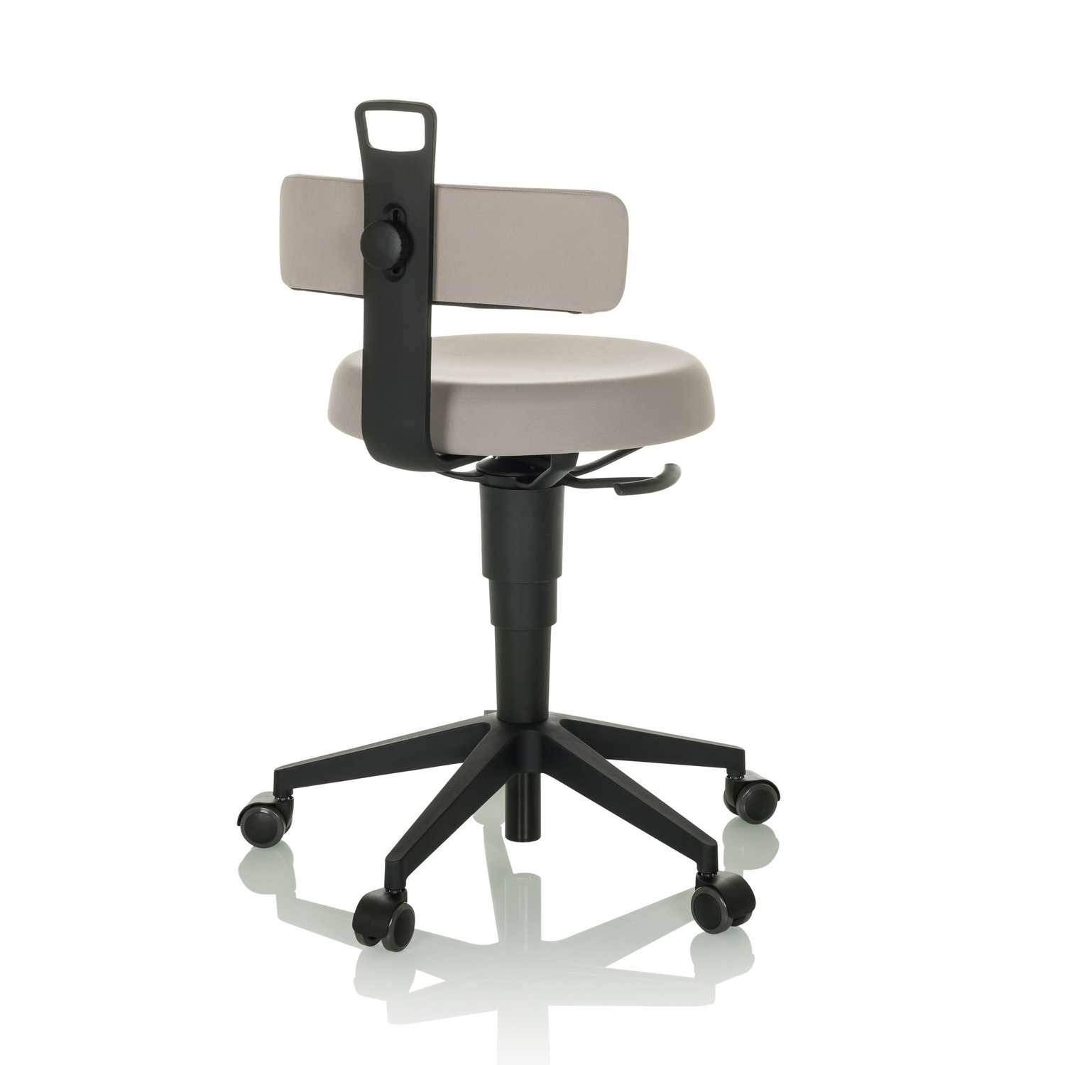 B-Ware Hjh Office Arbeitshocker Balancestuhl Top Work Flex Stoff Grau Stuhl Möbel