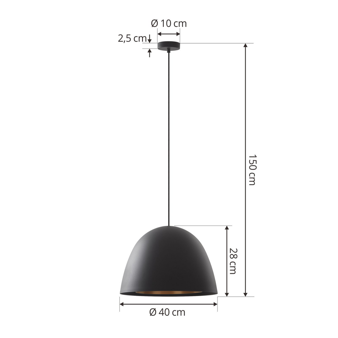 Lucande Hängeleuchte Delarion Schwarz Messing Aluminium Deckenlampe Lampe Spot B-Ware