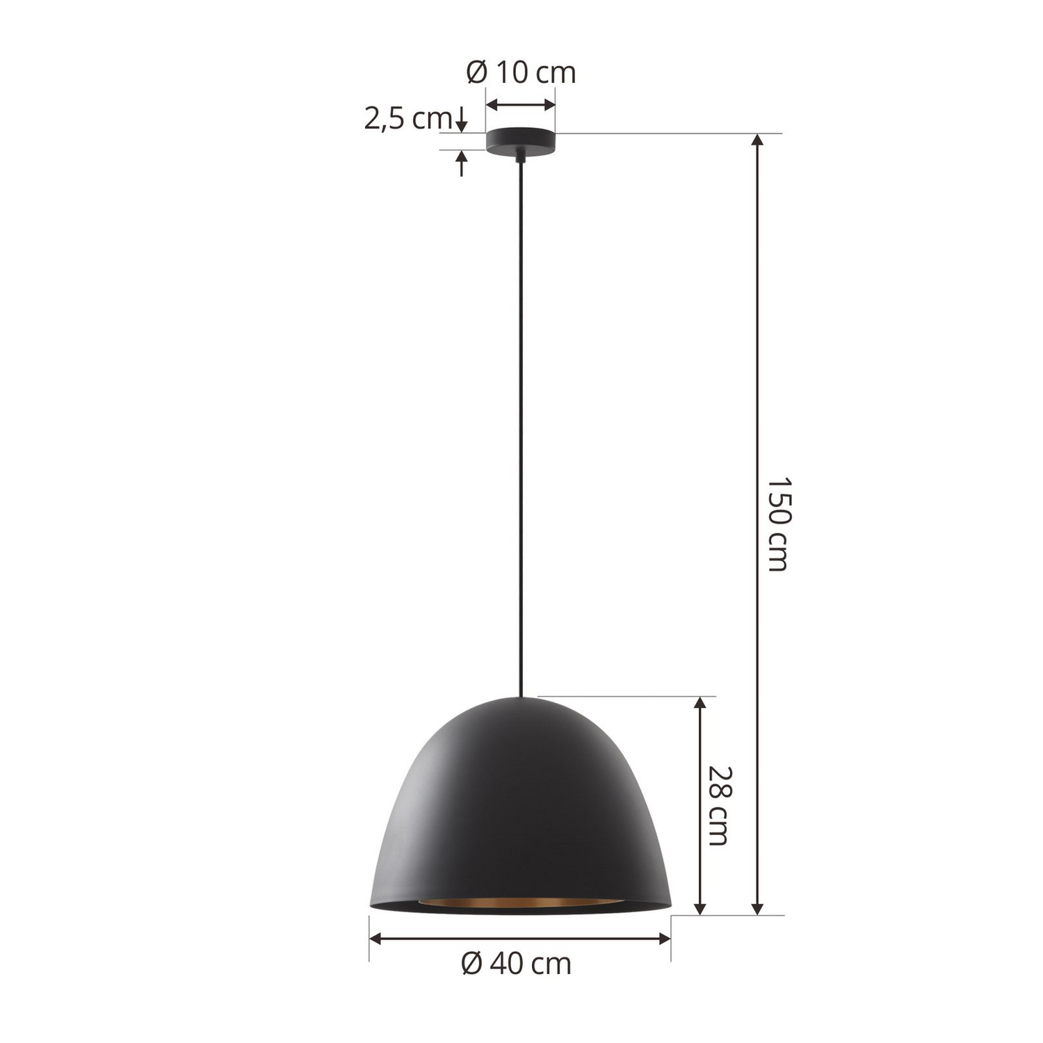 B-Ware Lucande Hängeleuchte Delarion Schwarz Messing Aluminium Deckenlampe Lampe Spot