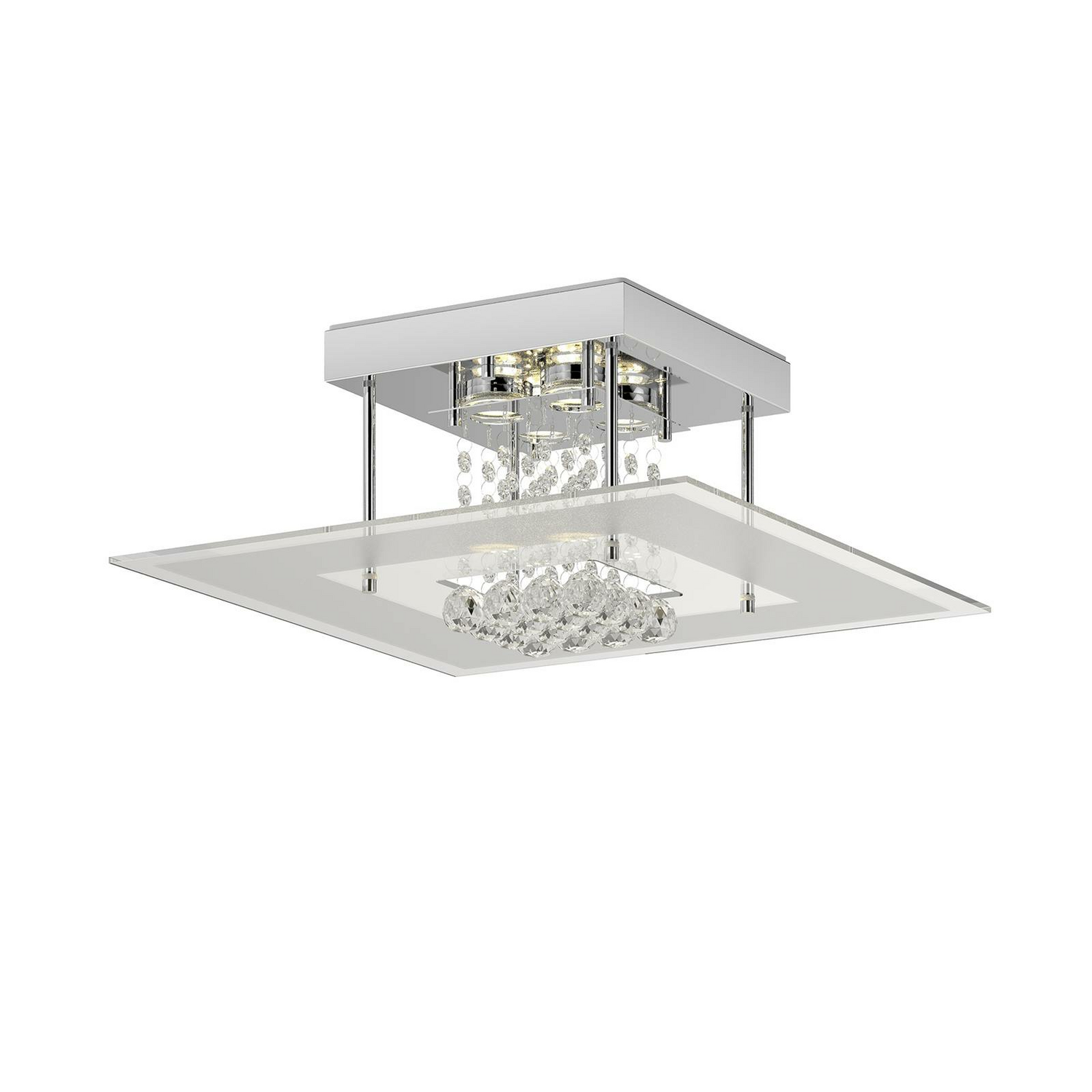 B-Ware Led Deckenleuchte Lampe Lisandra Kristallglas Badezimmerleuchte Licht Metall 495