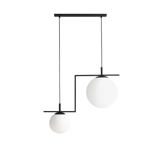 Euluna Hängeleuchte Zac Deckenlampe Pendelleuchte Deko Deckenlampe 2 Flg Schwarz B-Ware