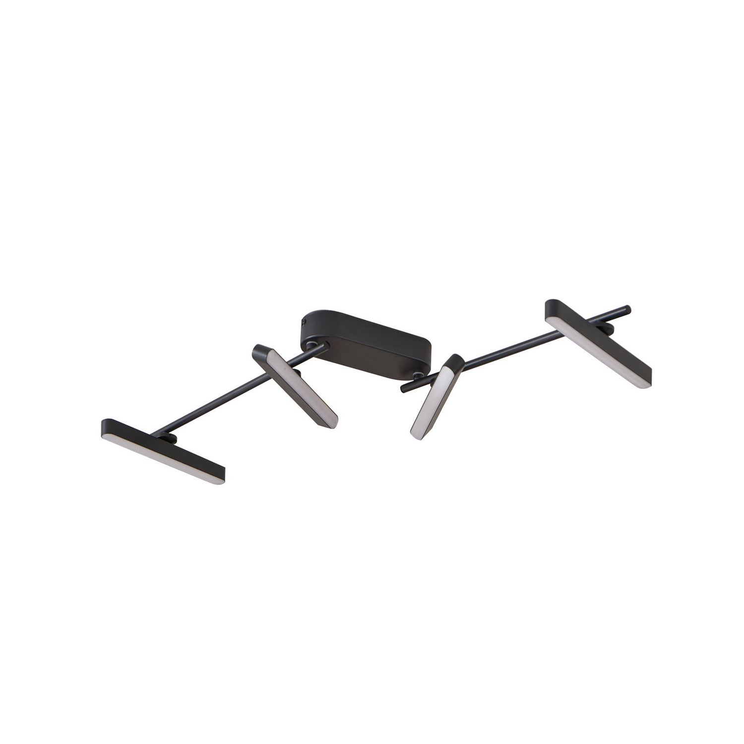B-Ware Lindby Led Deckenleuchte Eldrin Deckenlampe Deckenlicht 4 Flg. Schwarz Metall