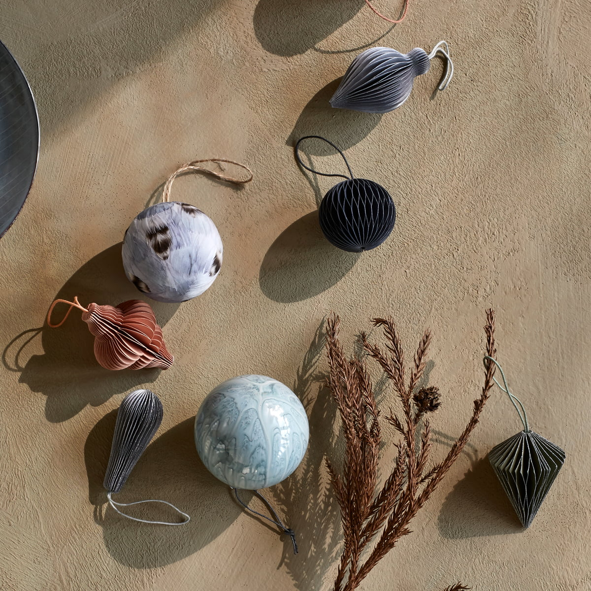 B-Ware Broste Copenhagen Christmas Mix Deko Anhänger ø 13 X H 13 Cm Indian Tan 15 Sets - 5710688203154