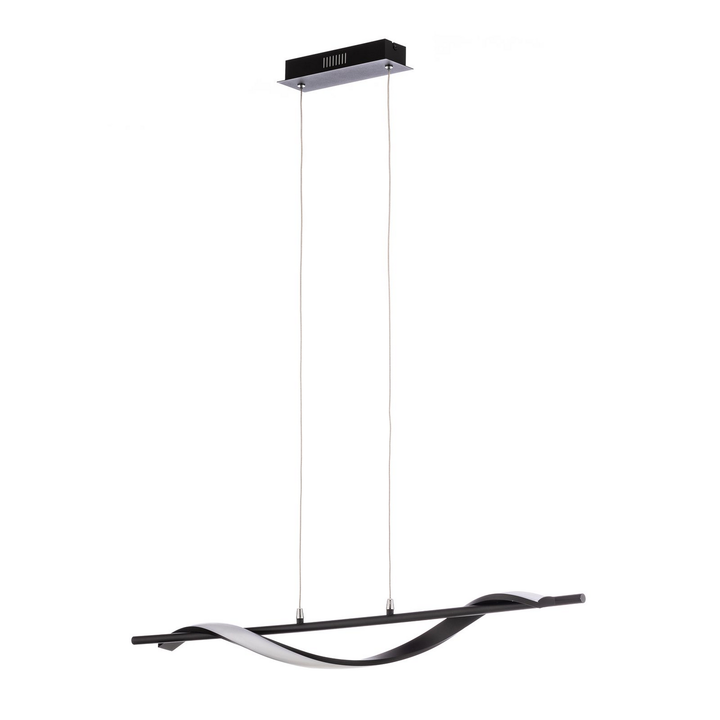 Lindby Munja LED-Hängeleuchte dimmbar sandschwarz Deckenlampe Deckenleuchte Spot