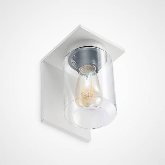 B-Ware Lucande Semka Außenwandleuchte Weiß Außenleuchte Wandleuchte Wandlampe Lampe E27