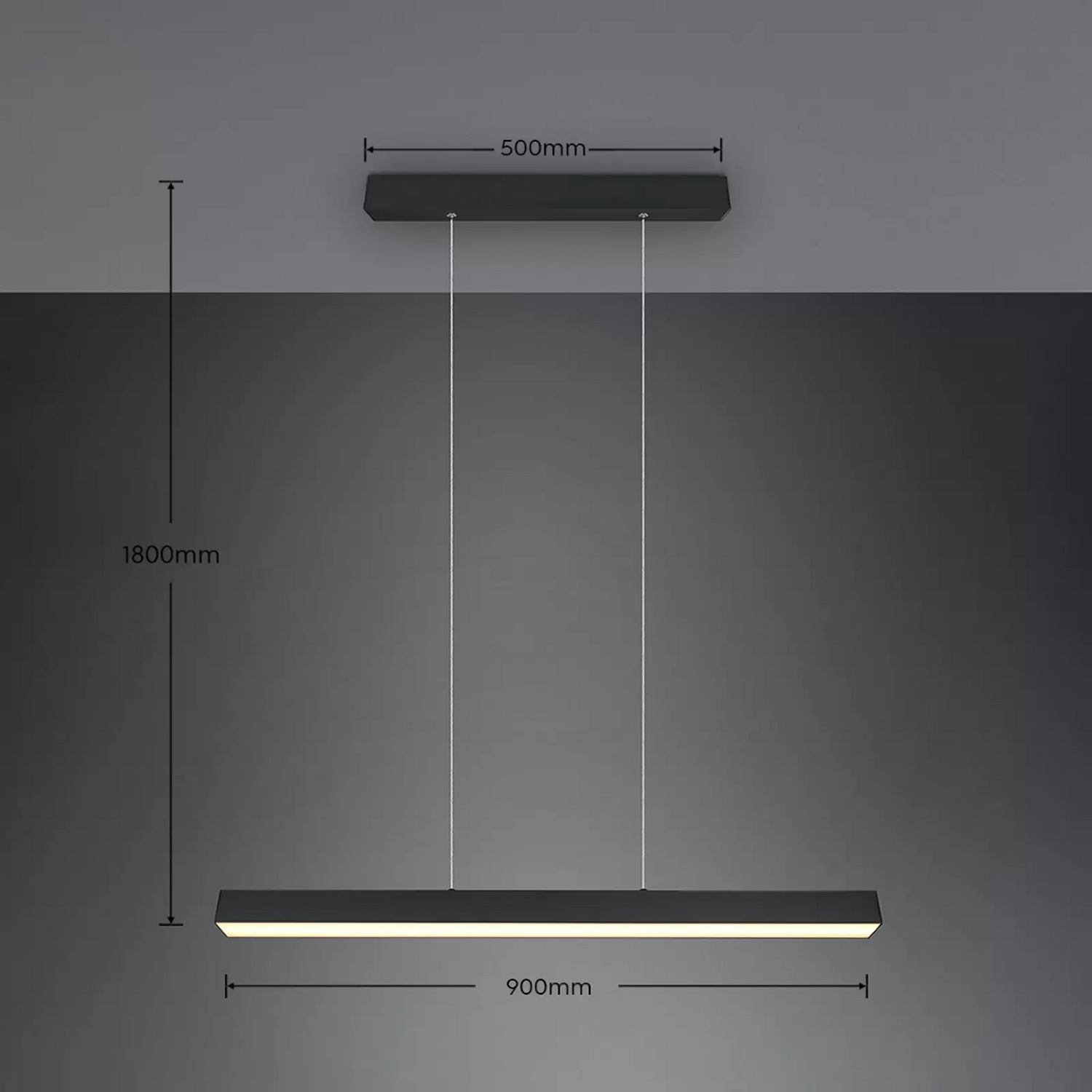 Trio Lighting Led Pendelleuchte Paros Hängeleuchte Lampe Du Oline Balken Schwarz B-Ware - 4017807505948
