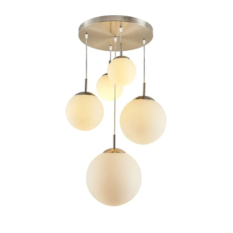 B-Ware Lindby Heleska Hängeleuchte Deckenlampe Lampe Leuchte E27 Glaskugeln Fünfflam464