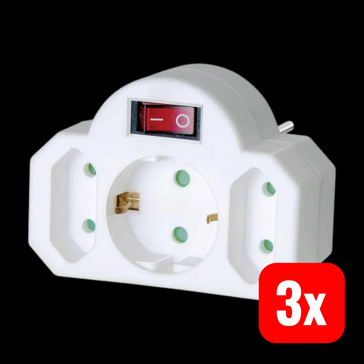 B-Ware Brennenstuhl Adapter Schutzkontakt Euro Steckdose Steckdosenleiste 3 Stück - 4007123248186